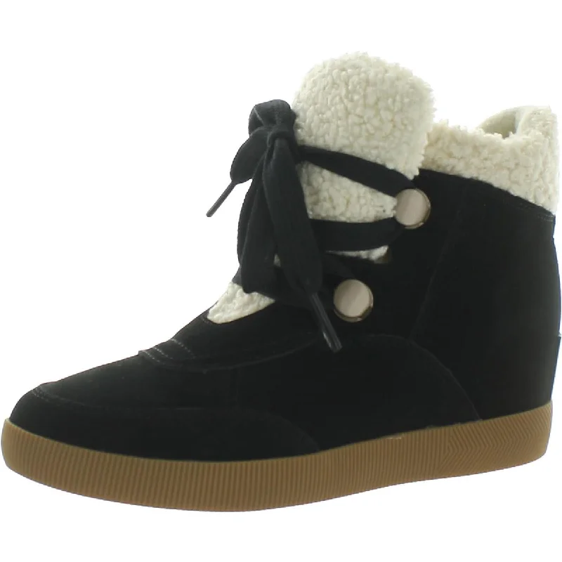 Boots for relaxed snow dinners -Sorel Womens OUT AND ABOUT Leather Wedge Boots