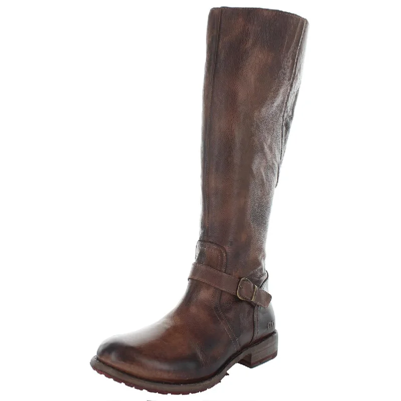 Boots for casual frost scenes -Bed Stu Womens Glaye Leather Wide Calf Knee-High Boots