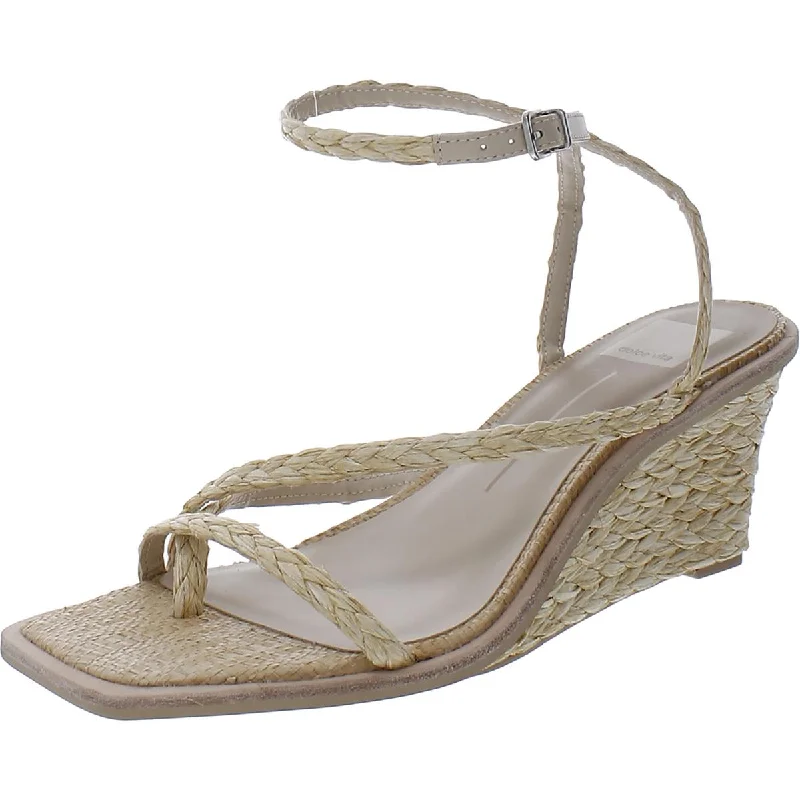 High heels for outdoor chill -Dolce Vita Womens WEDGE Tweed Ankle Strap Pumps