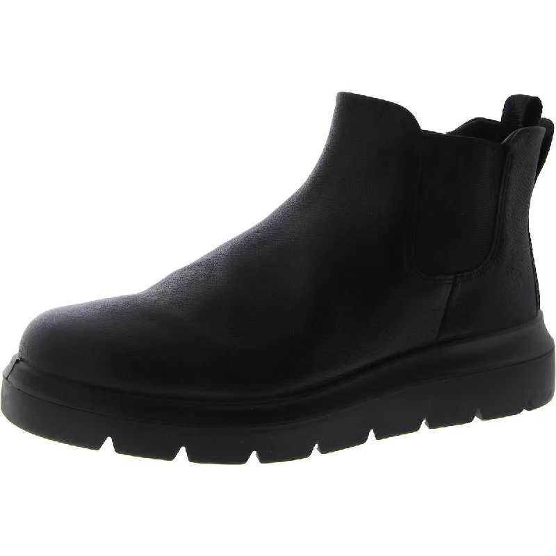 Boots for prolonged snowy wear -ECCO Womens Nouvelle Leather Pull On Chelsea Boots