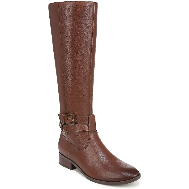 Boots for women with ankle relief -Naturalizer Womens Rory Leather Narrow Calf Knee-High Boots