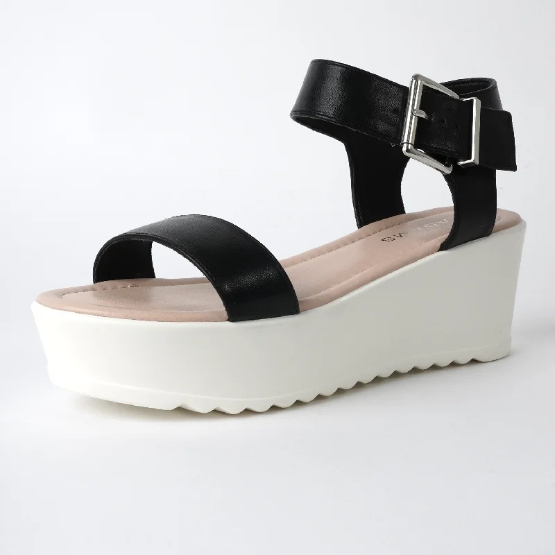 Cushioned sandals for comfy coastal trends-Surf | Black/White