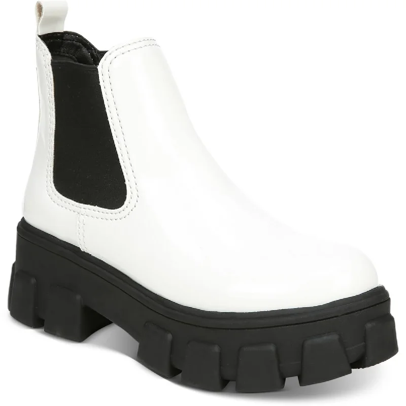 Boots with airy upper textures -Circus by Sam Edelman Womens Patent Pull On Chelsea Boots