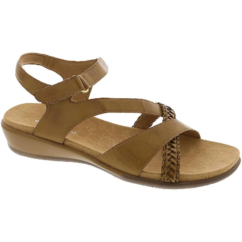 Soft sandals for gentle beach strolls-Easy Spirit Womens Hart 3 Faux Leather Strappy Sandals