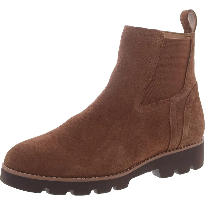 Boots for daily rugged use -Vionic Womens Brighton Suede Water Repellent Chelsea Boots