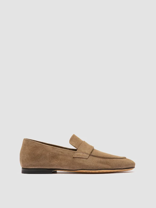 Soft loafers for warm comfort-AIRTO 001 - Brown Suede Loafers