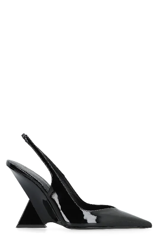 High heels for dancing comfort -THE ATTICO Sculpted Heel Slingback Pumps