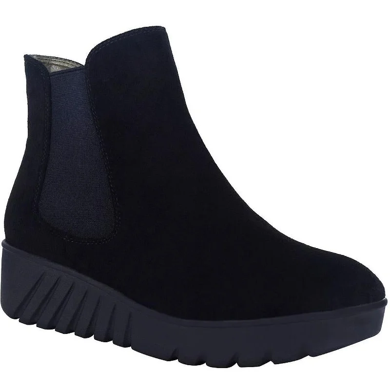 Boots for vibrant winter nights -Impo Womens Enessa Faux Suede Lugged Sole Chelsea Boots