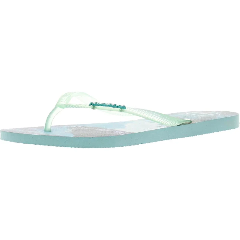 Non-slip sandals for wet sandy nights-Havaianas Beach Prit Signature  Thong Sandals