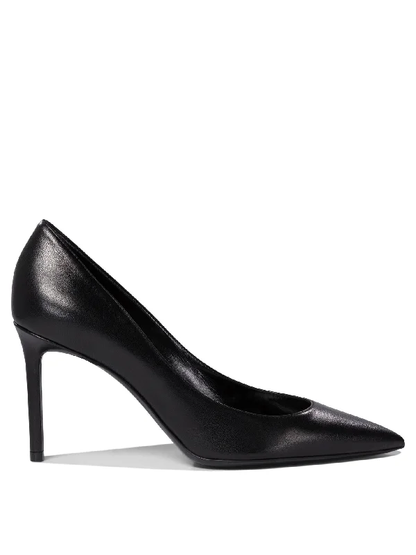 Minimal high heels for simple outfits -SAINT LAURENT Elegant Pointed Pumps for Women