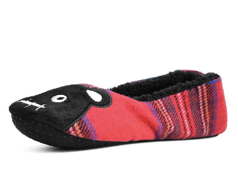 Slippers for nighttime unwinding -Tartan Punk Rock Panda Slipper