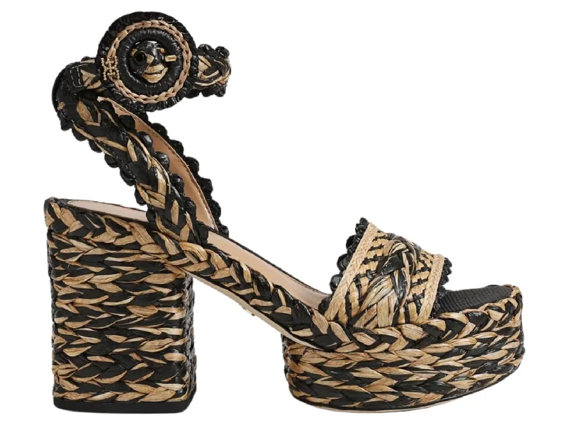 High heels for twilight events -Sam Edelman: Iliana in Black & Natural Raffia