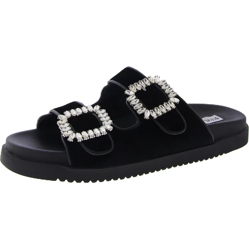 Affordable sandals for tropical shore trips-Steve Madden Womens Mystik Velvet Slide Sandals