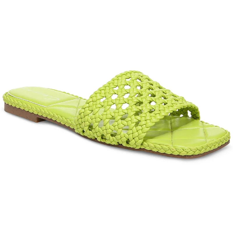 Lightweight sandals for warm beach strolls-Circus by Sam Edelman Womens Akira Woven Flat Slide Sandals