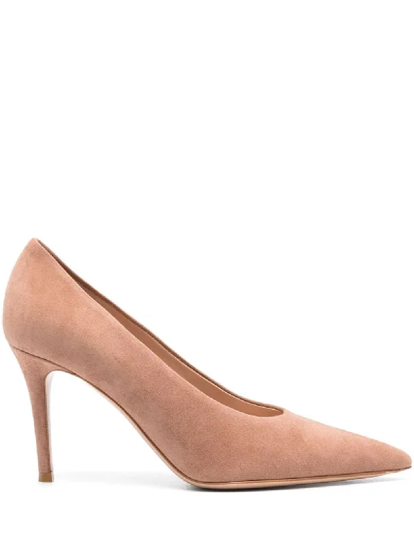 Vintage high heels retro style -GIANVITO ROSSI Suede Women's Pumps - Fall Collection