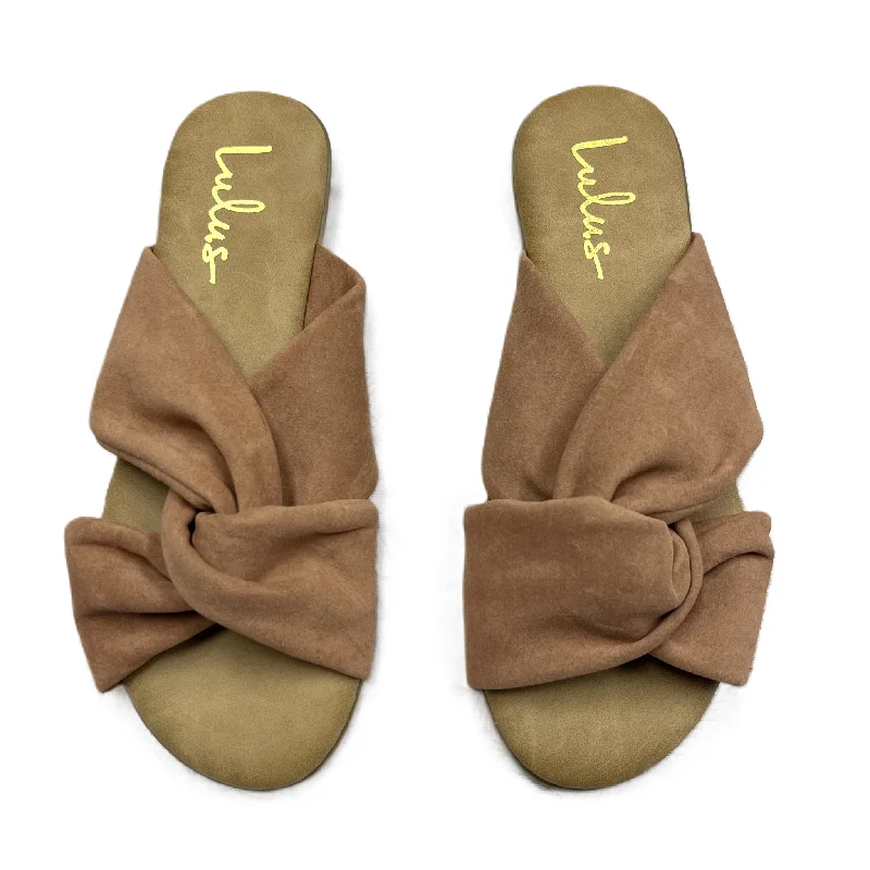 Flats for festive day dinners -Shoes Flats By Lulus In Brown, Size: 6.5