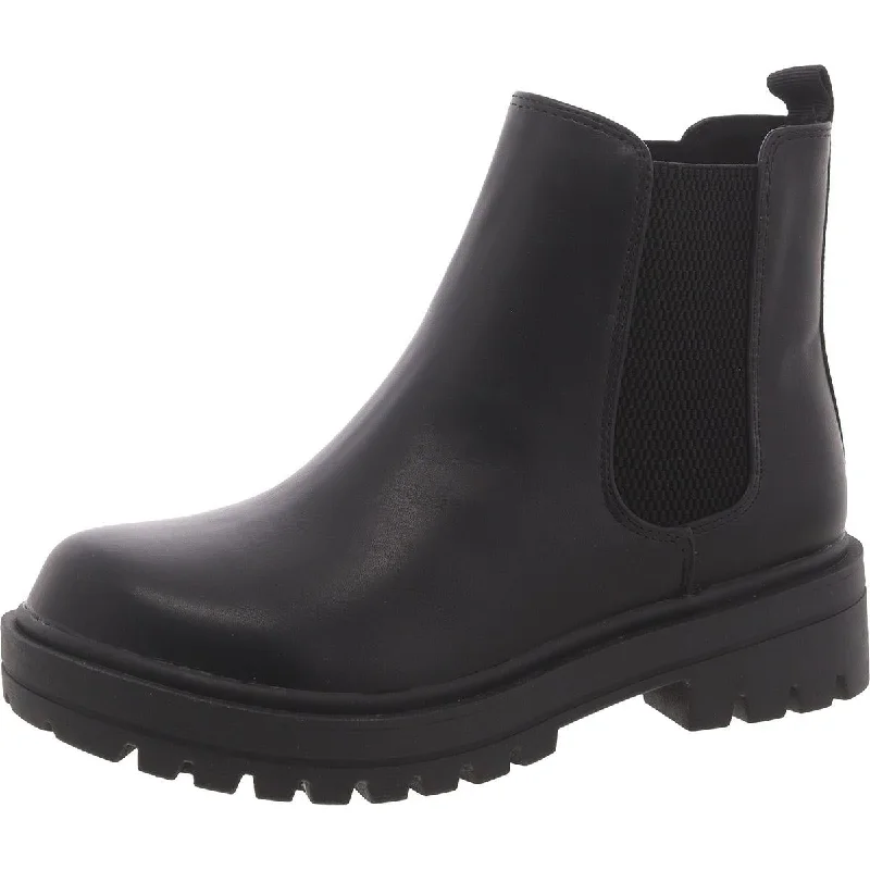 Boots with slip-on convenience -Soda Womens Flat Ankle Chelsea Boots